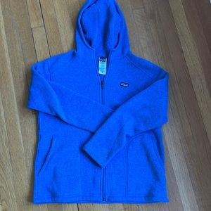 Patagonia blue hooded boys xxl zip up Better Sweater with pockets